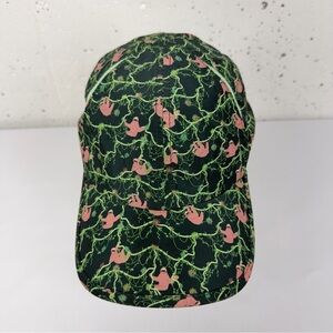 Sprints Running Green & Pink Sloth Nylon Adjustable Hat Unisex